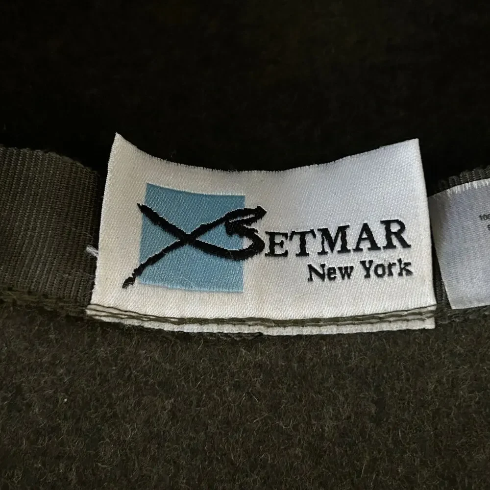 Vintage Betmar Olive Felt Cloche Hat